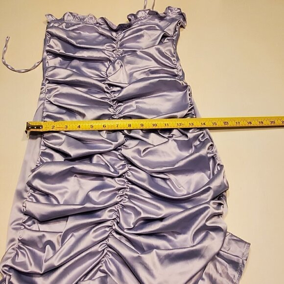 ROUGHED FRONT SHOULDER TIE DRESS - Picture 5 of 7